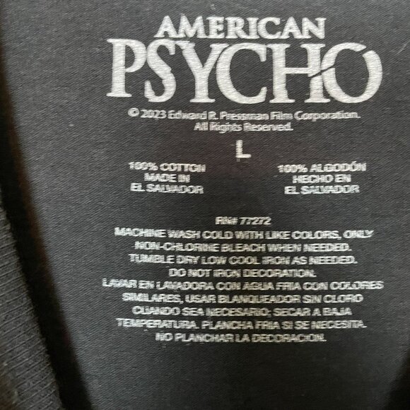 American Psycho Movie Promo T-shirt size Large - Picture 2 of 4